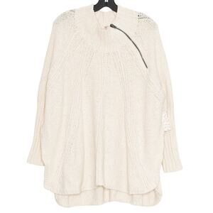 NWT Free People Sweater Spin Around Poncho Boho Cottage Oversize Cozy XS/S HE